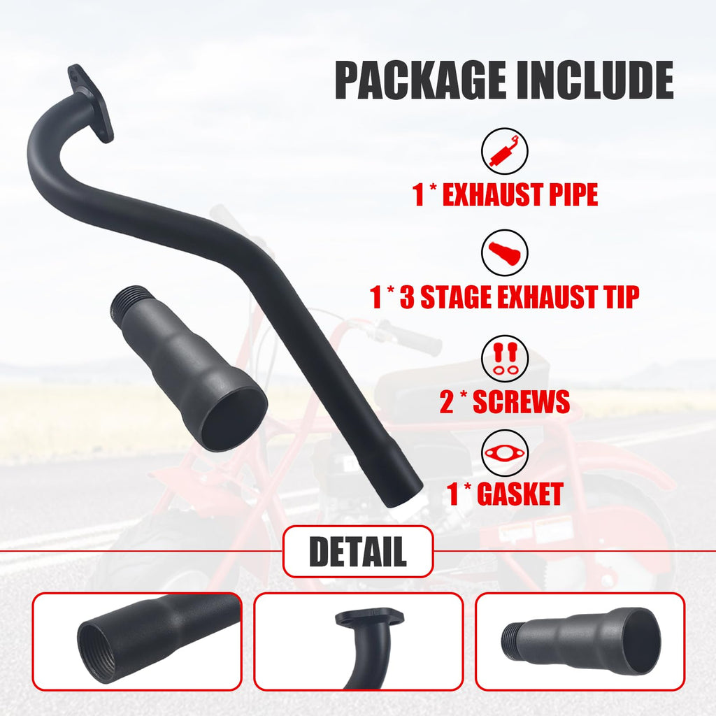 Mini Bike Exhaust Pipe Muffler Black Y54920