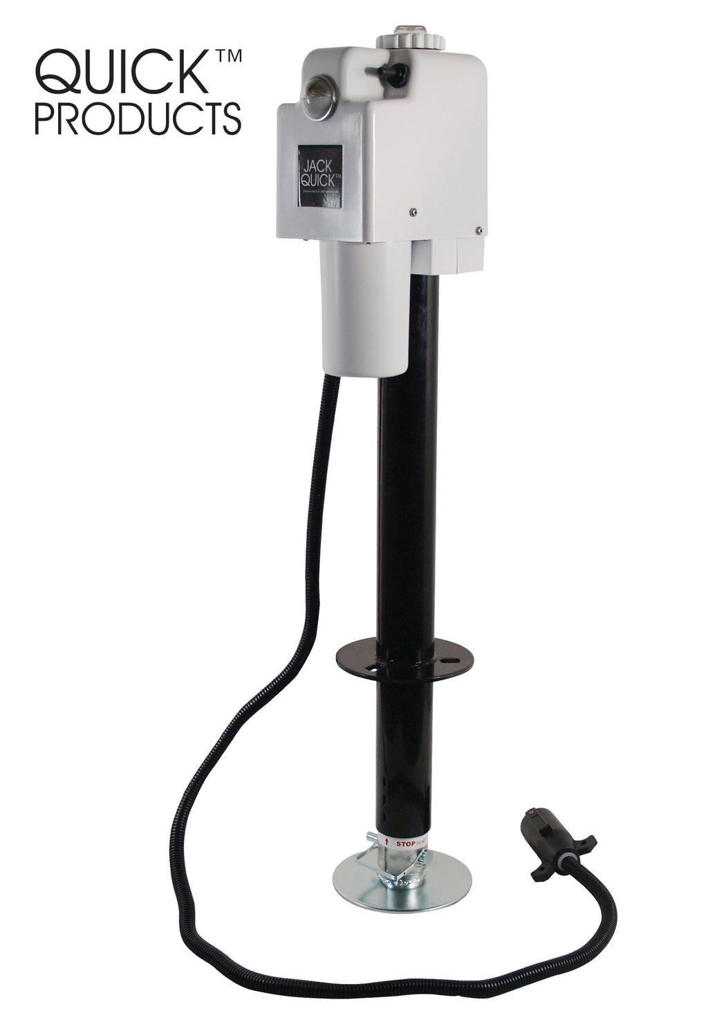 Electric Tongue Jack with 7-Way Plug, White J5377