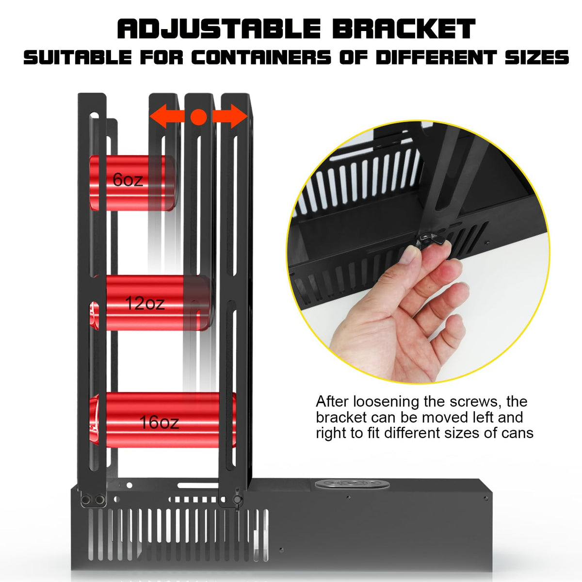 Automatic Electric Can Crusher with Auto Eject, Holds 8 Cans, Black Z8124