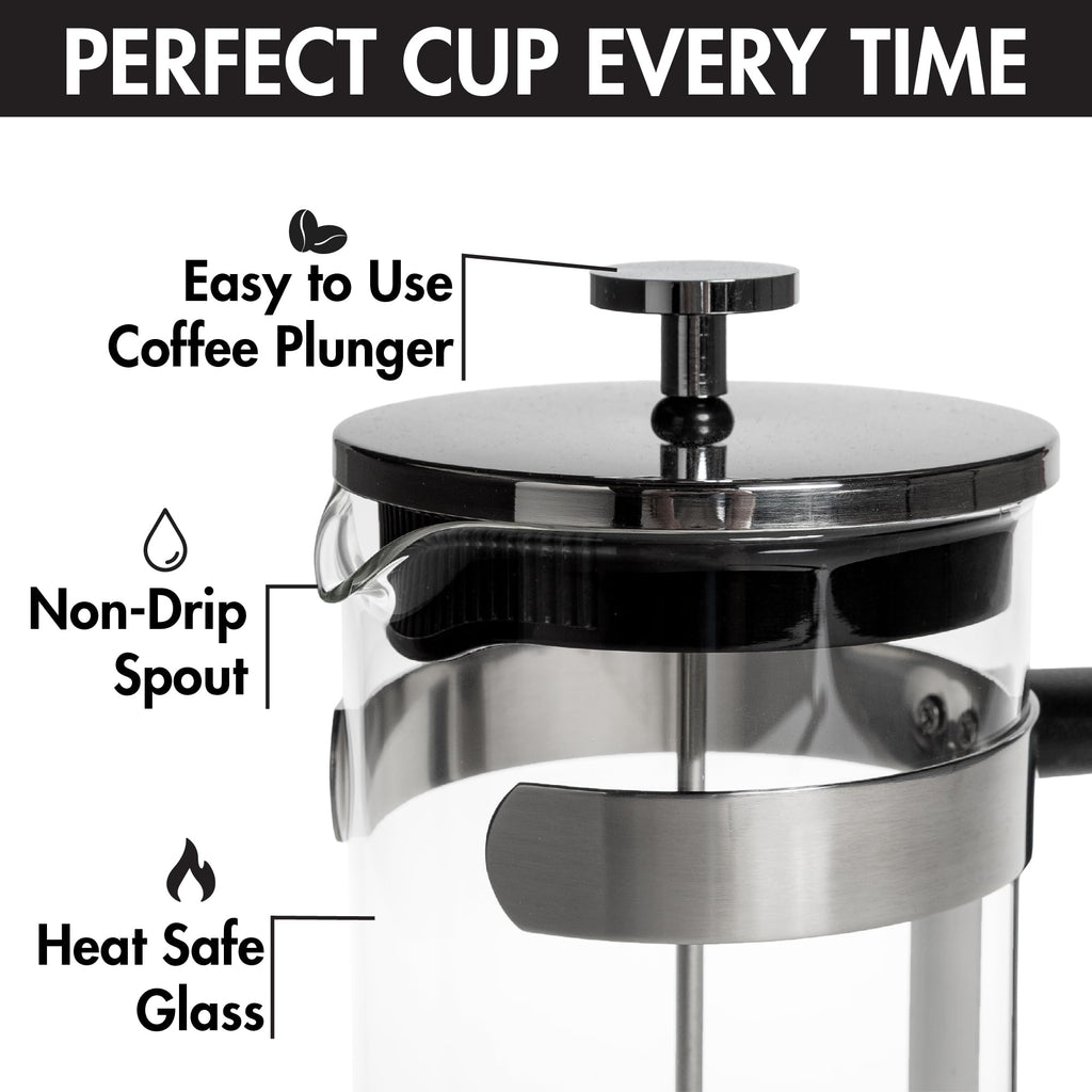 Borosilicate Glass French Press Coffee Maker 34-Ounces K374