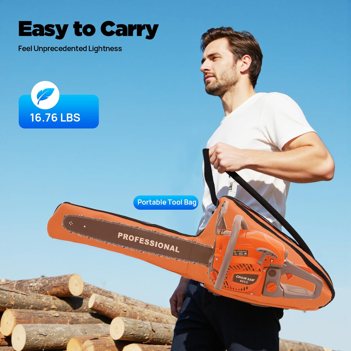 22 Inch 62cc 2-Stroke Gas Chainsaw H90629
