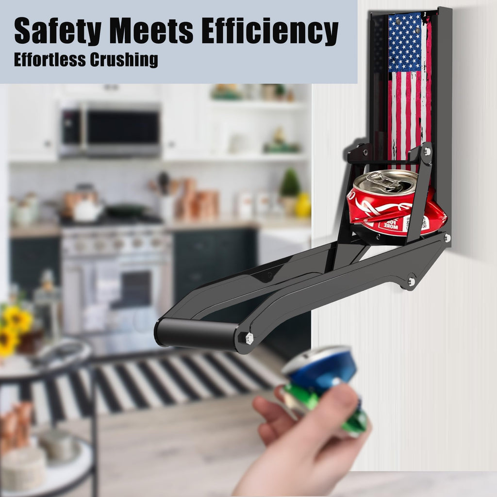 Wall Mounted Heavy Duty Metal Can Crusher for 12 oz & 16 oz Aluminum Cans B57523