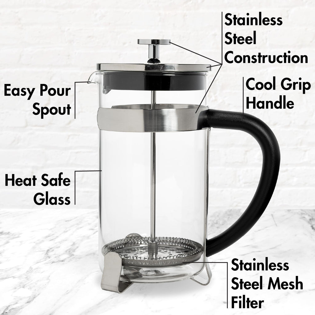 Borosilicate Glass French Press Coffee Maker 34-Ounces K374