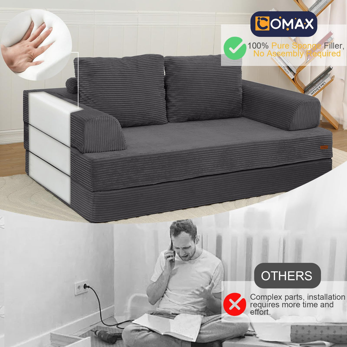 Convertible Futon Sofa Bed B8173