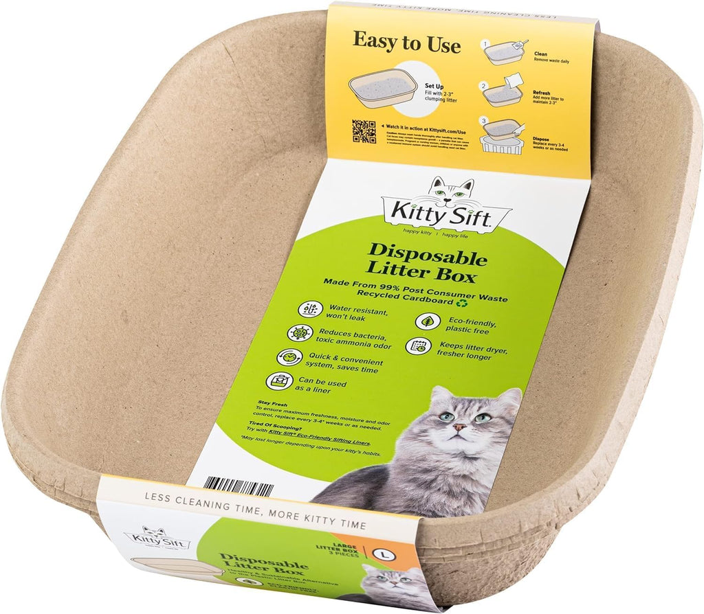 Large Disposable Cat Litter Box + Disposable Litter Scooper V179523