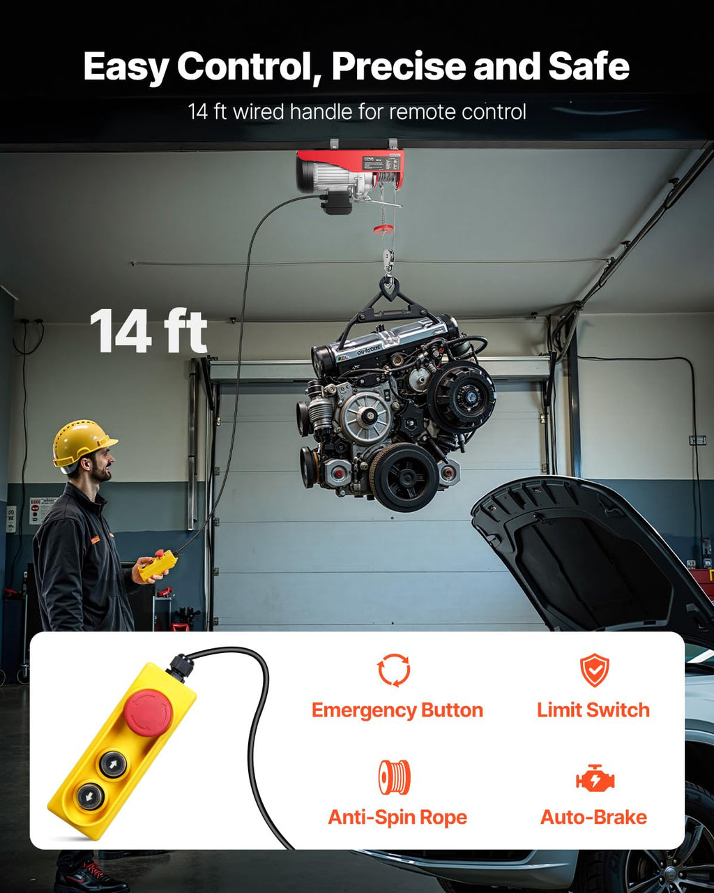 Electric Hoist with Remote Control V838990