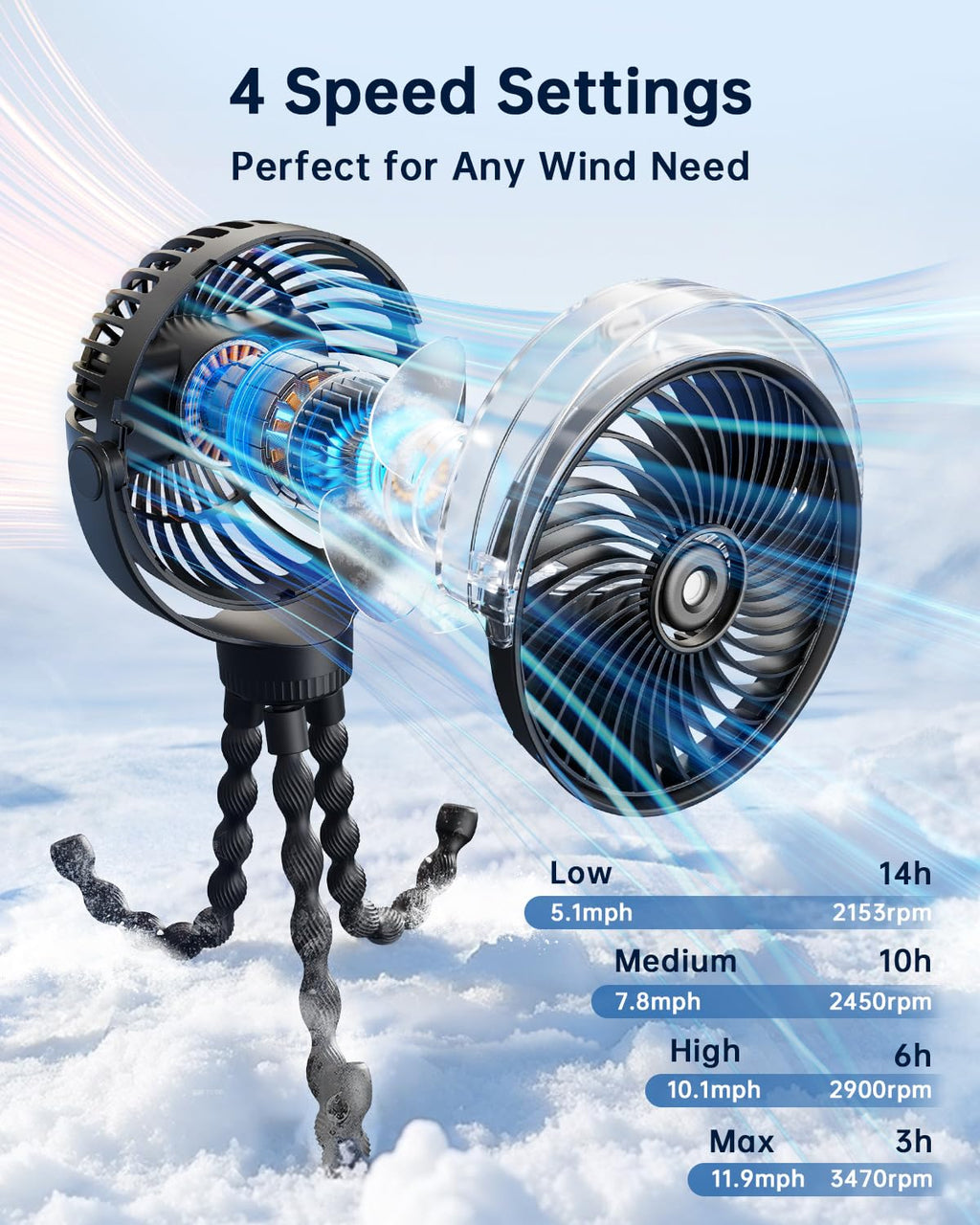 Portable Misting Stroller Fan J720220