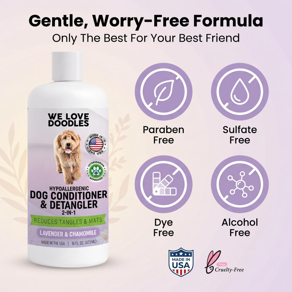 2-in-1 Dog Conditioner & Detangler, Lavender, 16OZ G303