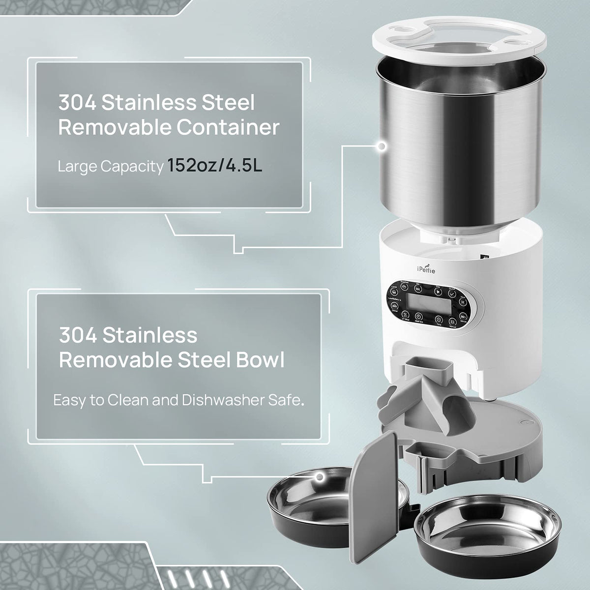 Automatic Pet Feeder with 4.5L Capacity W689