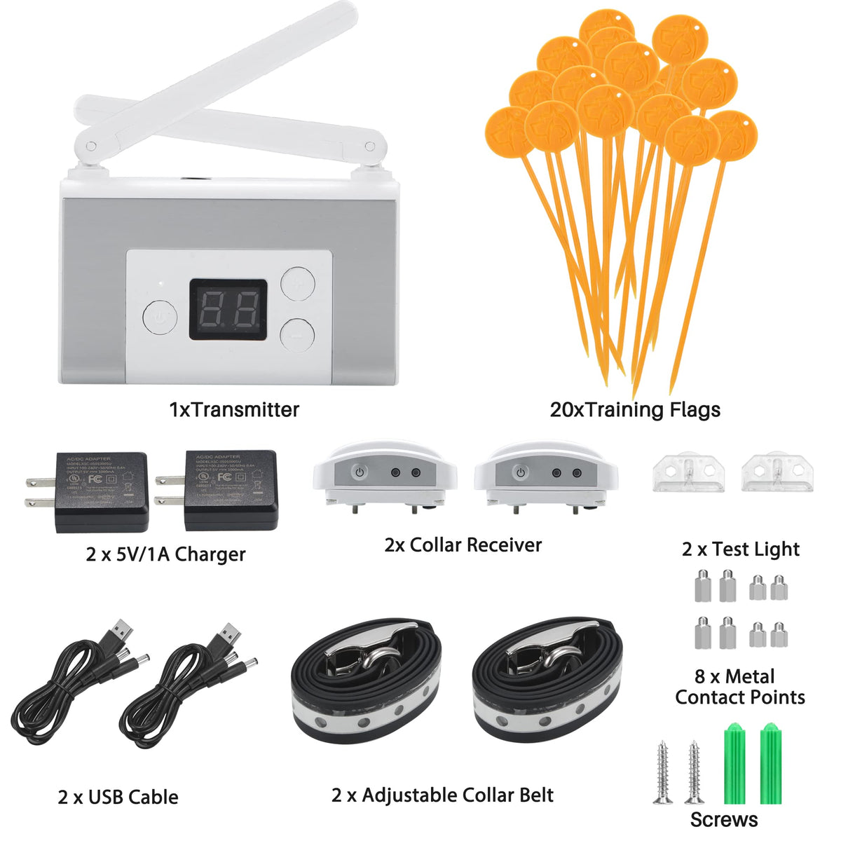 Electric Wireless Dog Fence System with Waterproof Rechargeable Collar G1767