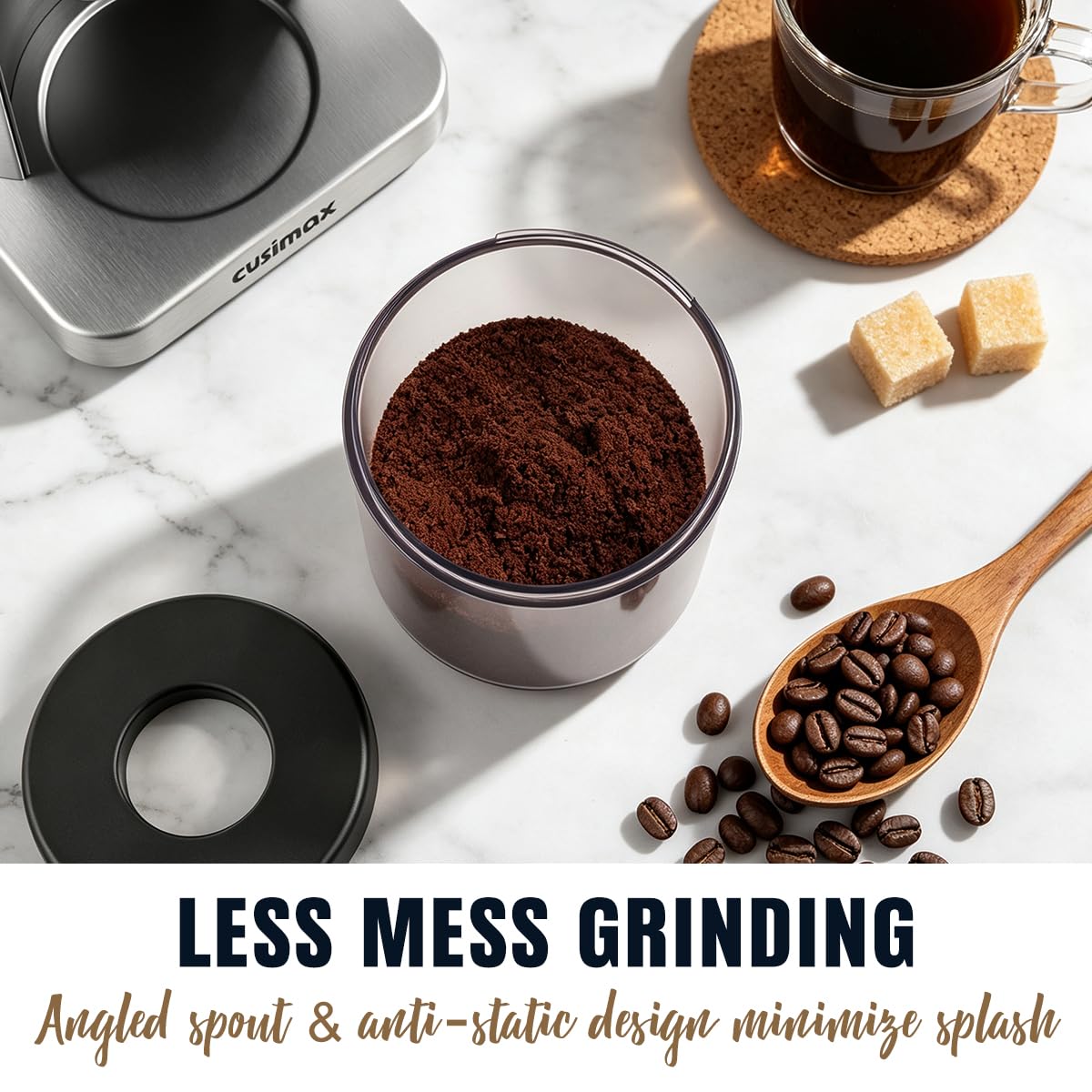 Electric Burr Coffee Grinder 48 Grind Settings H2625