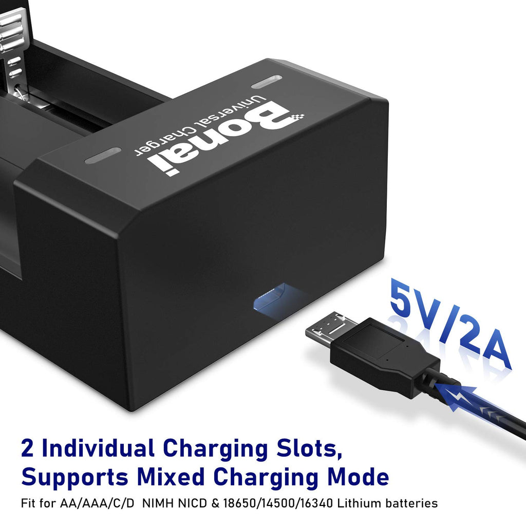 Battery Charger for AA AAA C D Rechargeable Batteries N20230