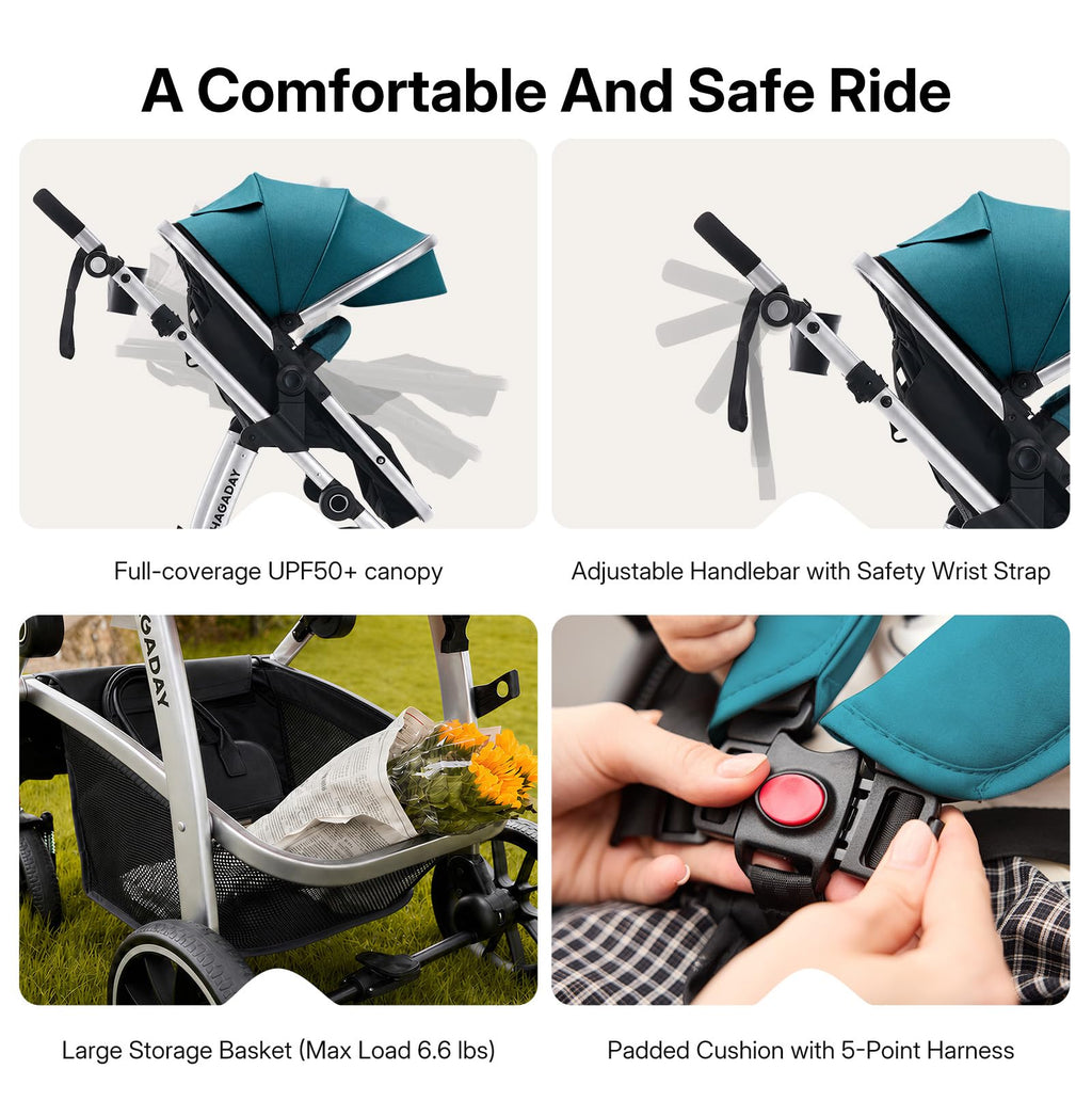 2-in-1 Reversible Baby Stroller Y877411