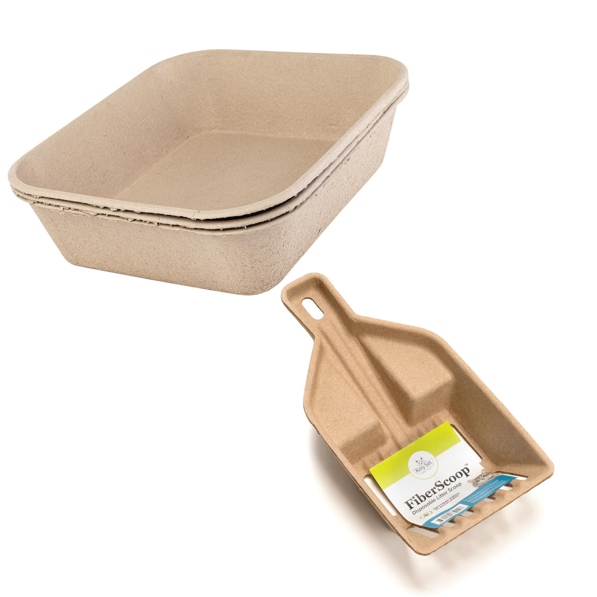 Large Disposable Cat Litter Box + Disposable Litter Scooper V179523