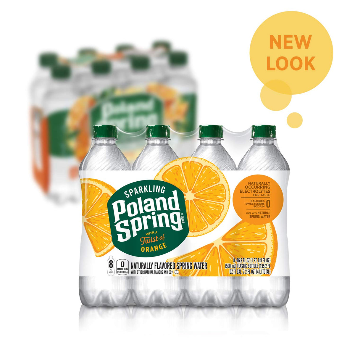 Sparkling Water Orange 16.9 oz Bottles Pack of 8 E417