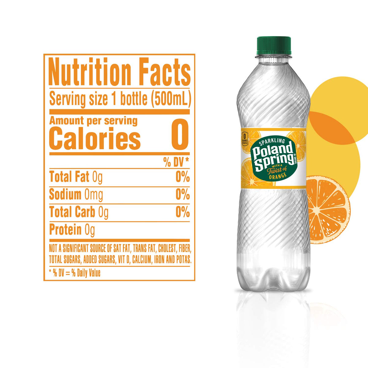 Sparkling Water Orange 16.9 oz Bottles Pack of 8 E417