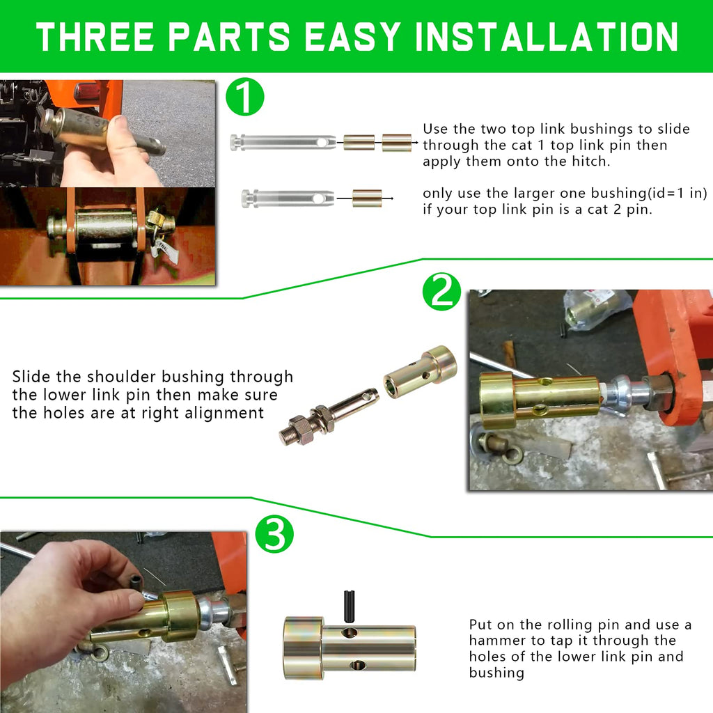 Quick Hitch Bushing Kit with Top Link and Lynch Pin B946