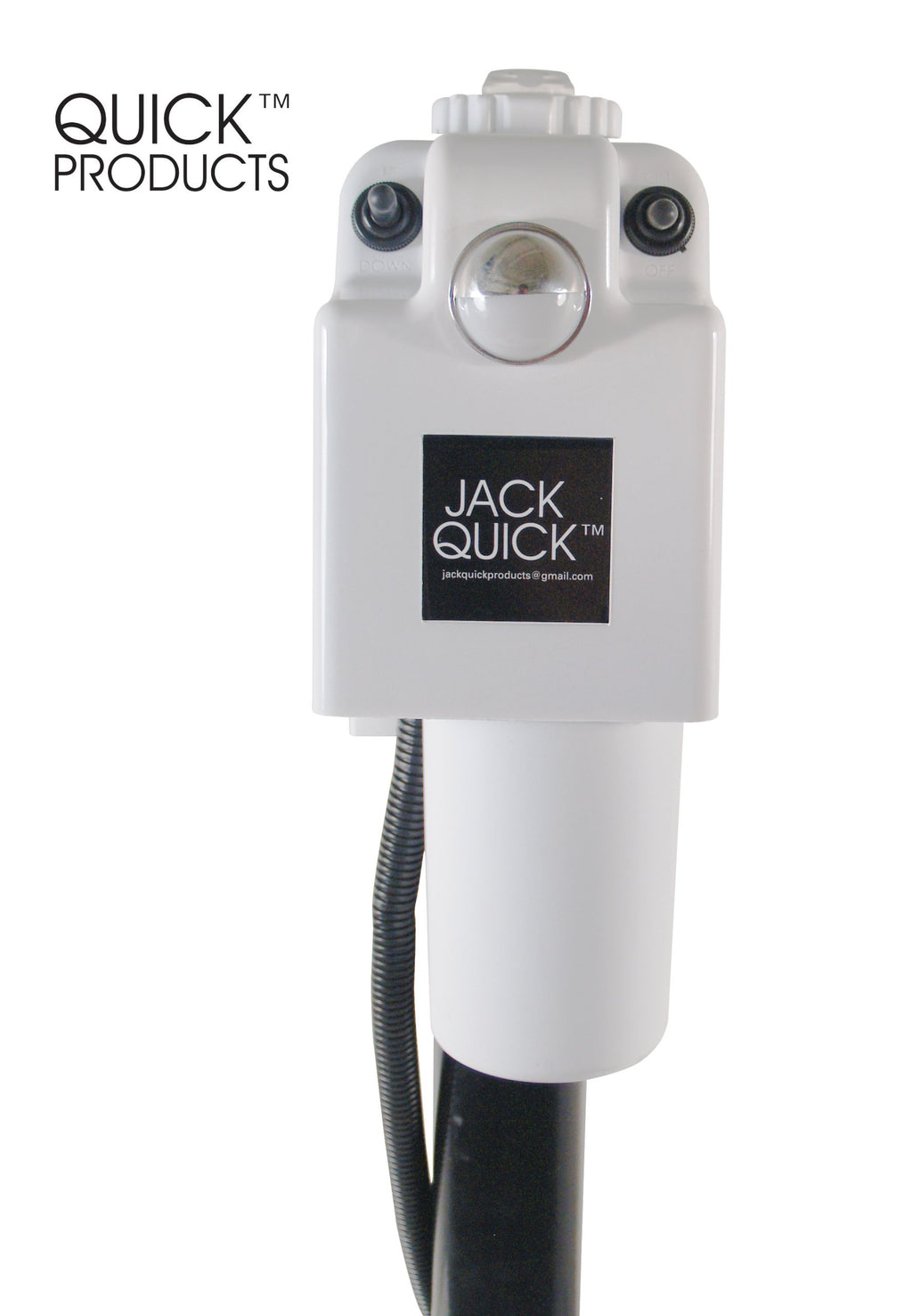 Electric Tongue Jack with 7-Way Plug, White J5377