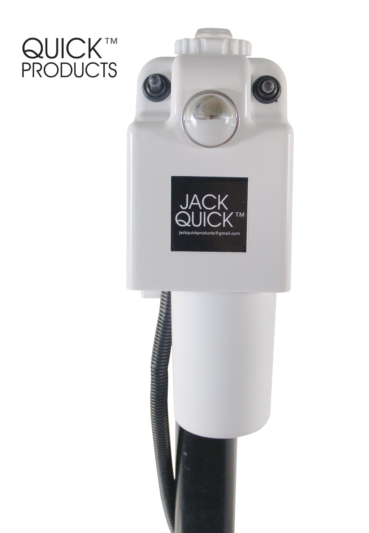Electric Tongue Jack with 7-Way Plug, White J5377