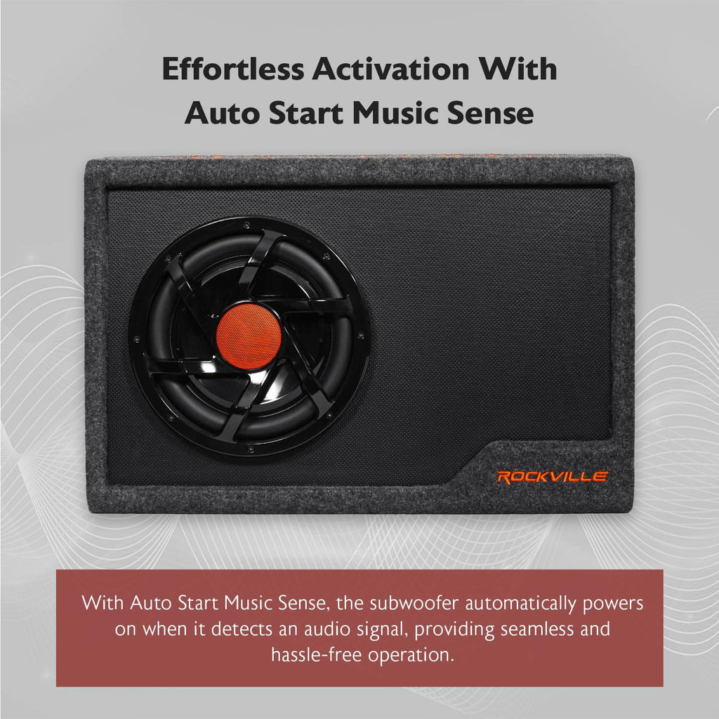 10" Powered Car Subwoofer with Enclosure L482