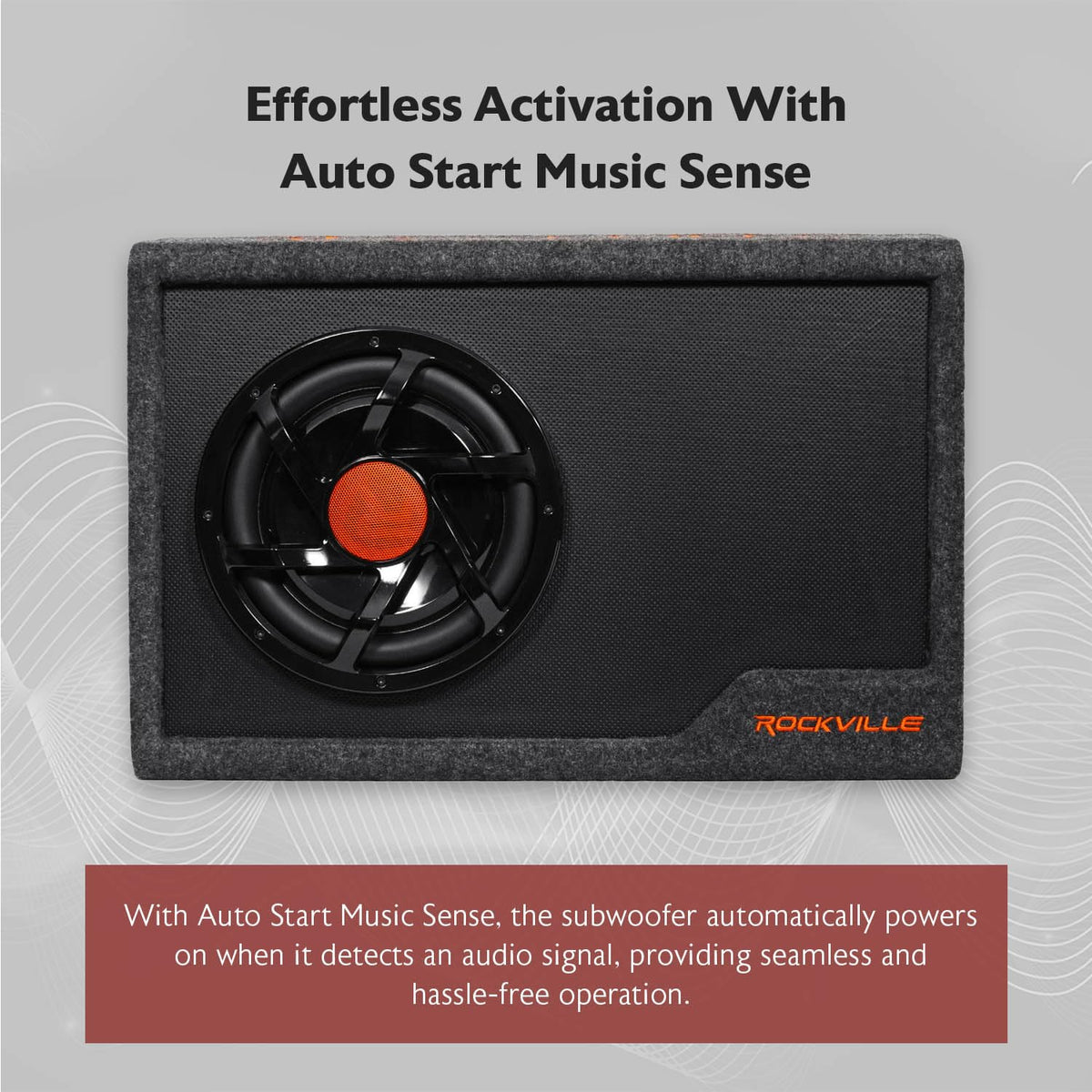 10" Powered Car Subwoofer with Enclosure L482