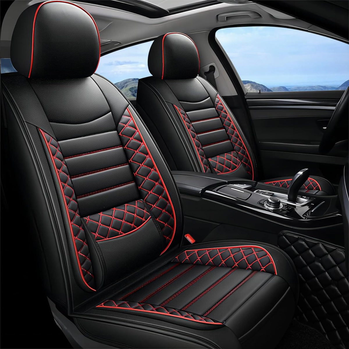 Leather 5-Seat Car Seat Covers Full Set H564077