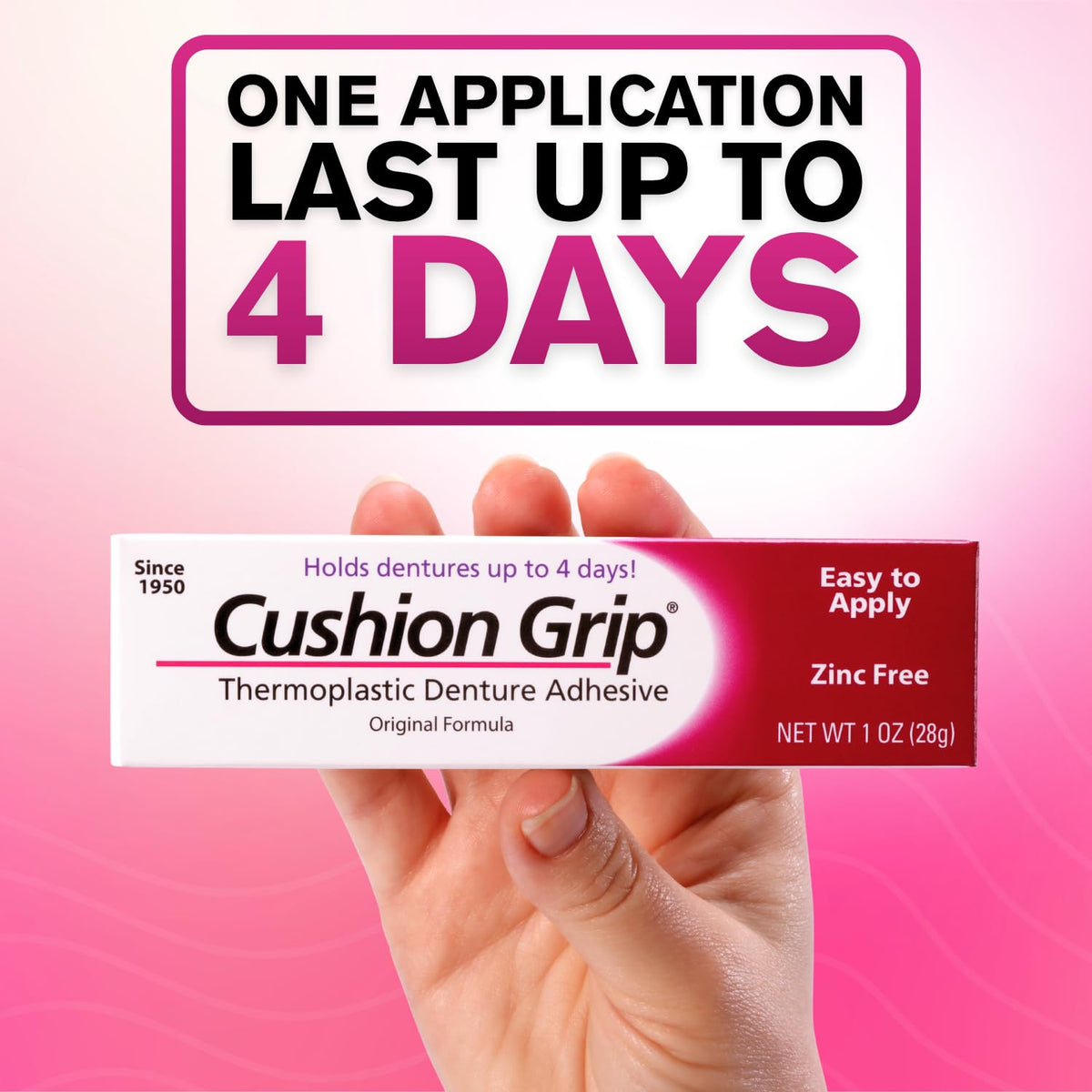 Cushion Grip Thermoplastic Denture Adhesive 1 oz H369