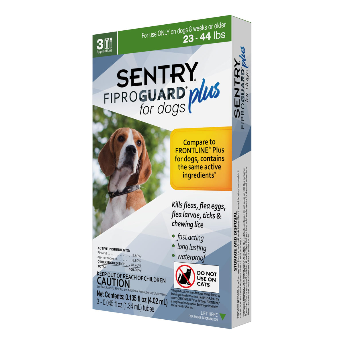 Flea and Tick Prevention for Dogs 23-44 Pounds 3 Month Supply Topical Flea Treatments Y441