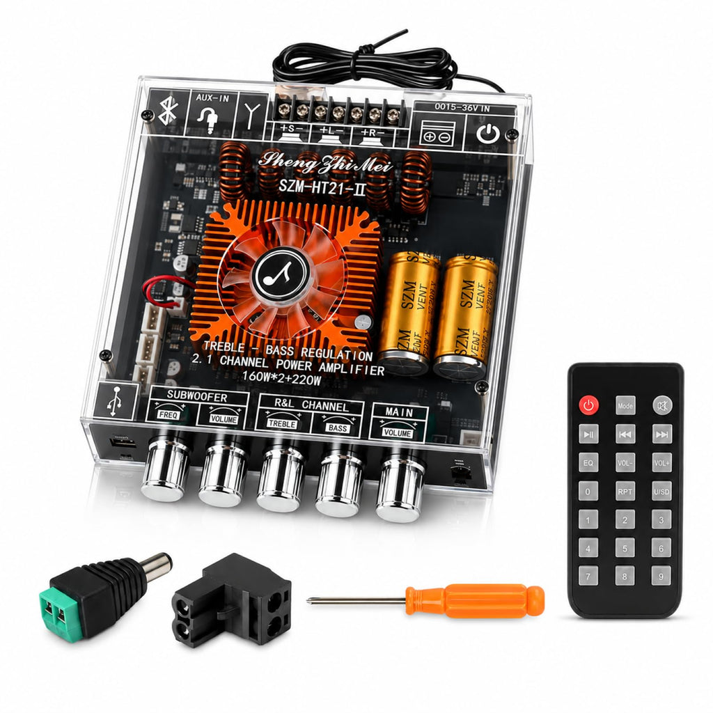 2.1 Channel Bluetooth 5.1 Amp Board 160W x 2 + 220W D24543