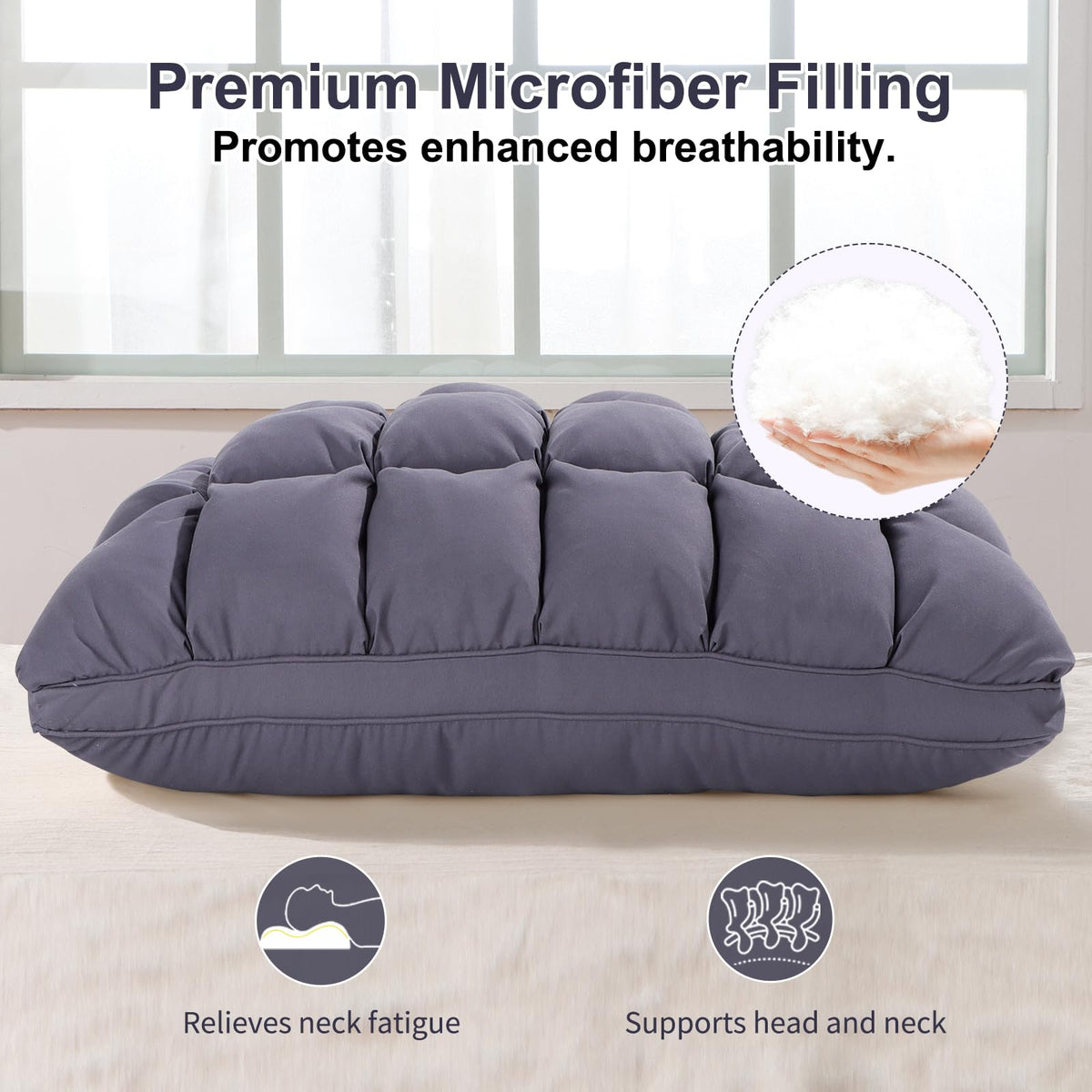 King Size Set of 2 Down Alternative Pillow Q82782
