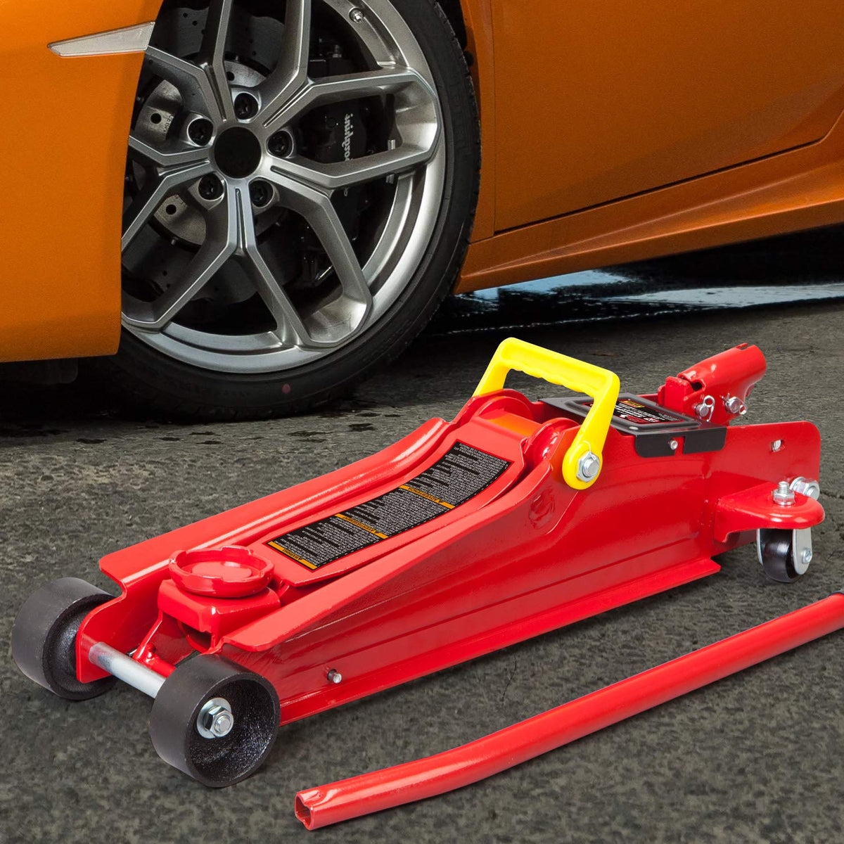 2.5 Ton Low Profile Hydraulic Trolley Floor Jack, Red Q8163
