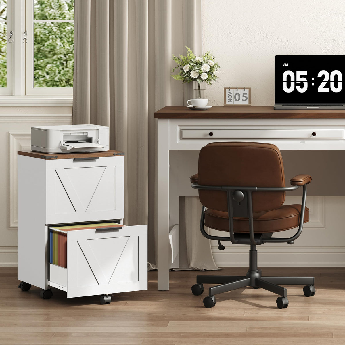 2 Drawers Rolling File Cabinet Q318497