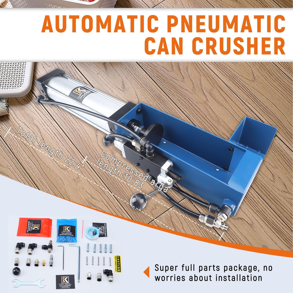 Pneumatic Air Powered Aluminum Can Crusher for 12/16/24oz Cans Q1799