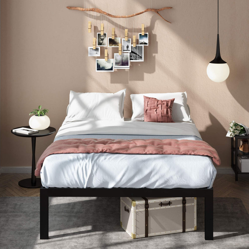 Queen Black Metal Platform Bed Frame T71361