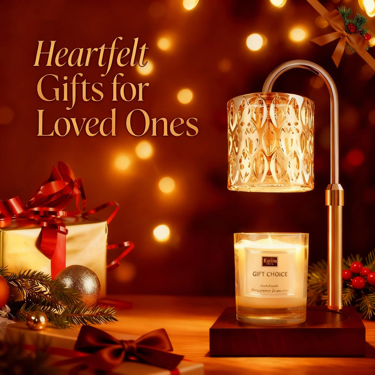 Height Adjustable Candle Warmer Lamp with Timer & Dimmer V39006