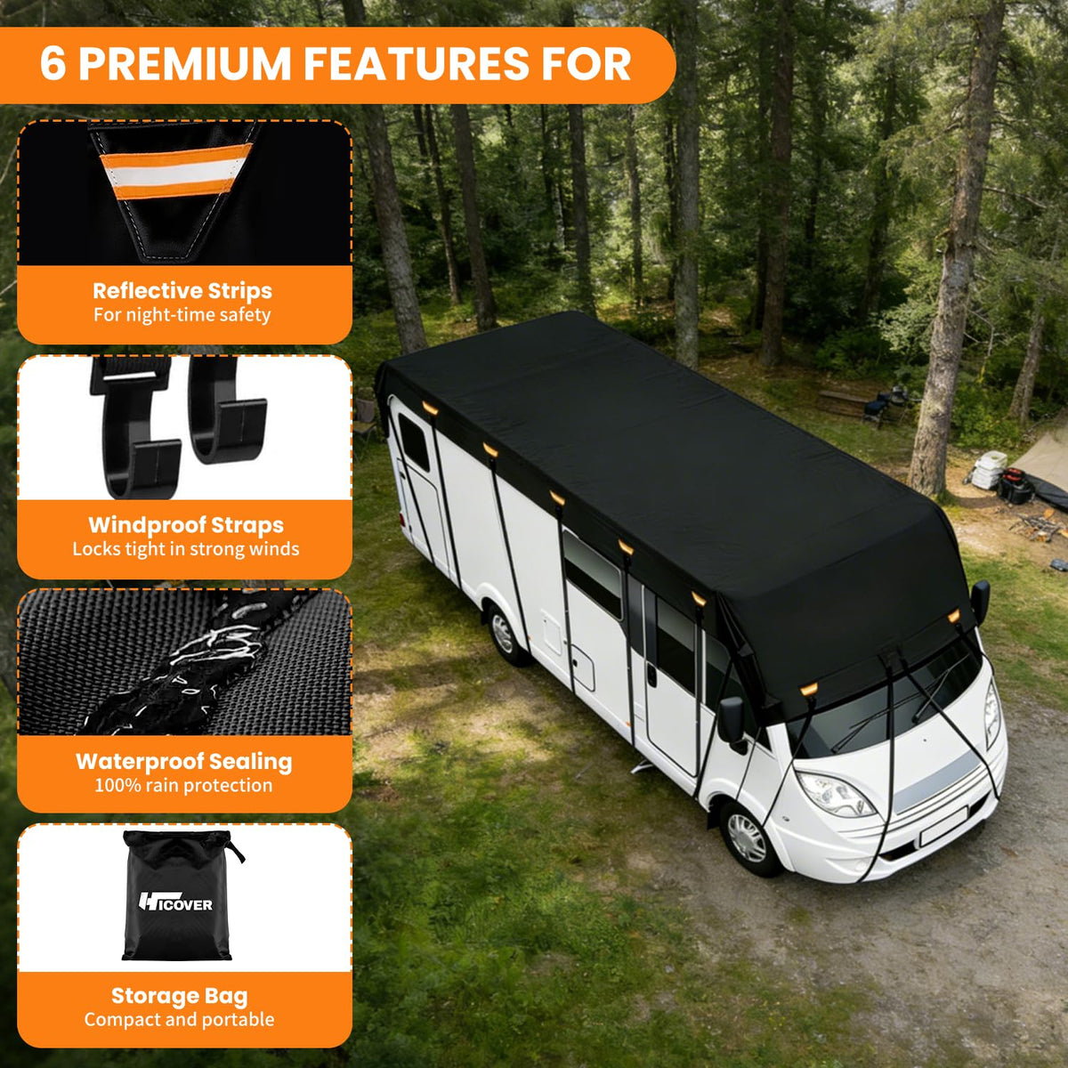 600D Waterproof RV Roof Cover X7139