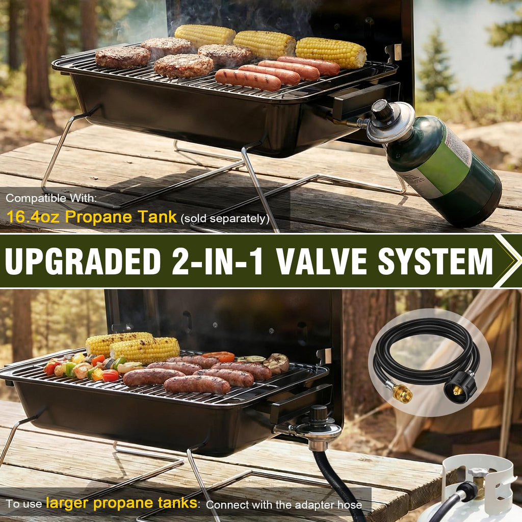Portable Propane Gas Grill with Foldable Legs B805