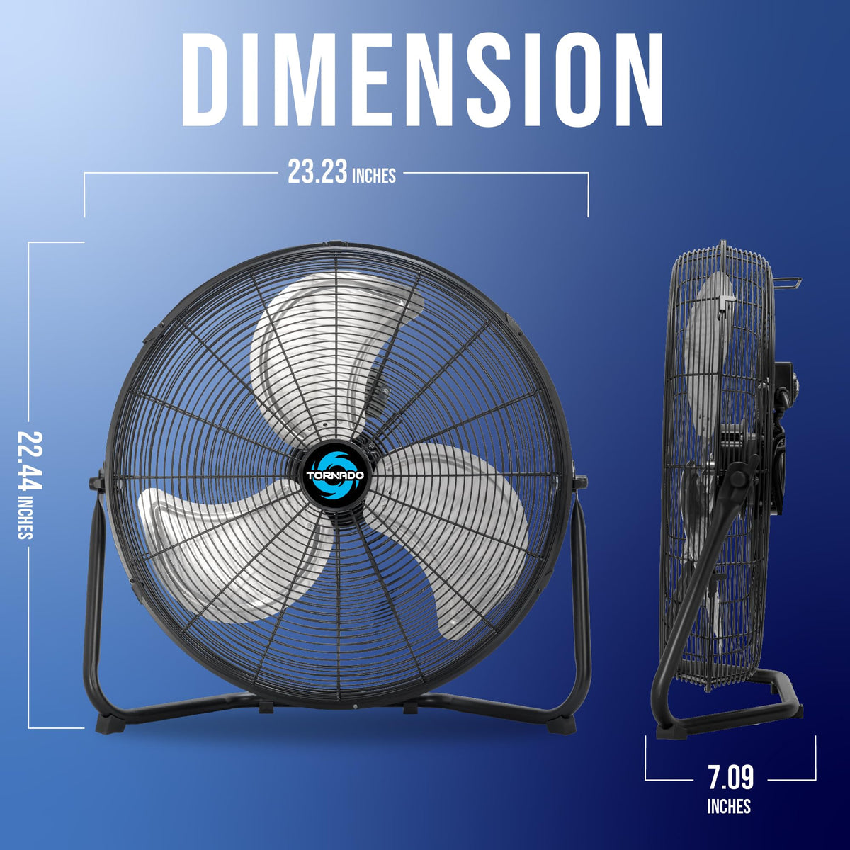 18" and 20" High Velocity Metal Floor Fans, 3-Speed X9258