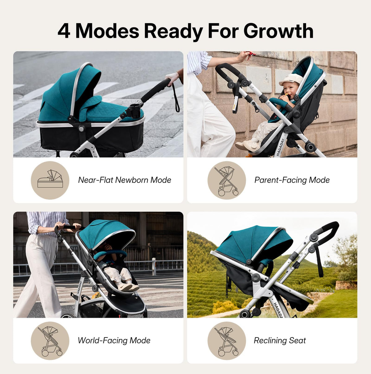 2-in-1 Reversible Baby Stroller Y877411