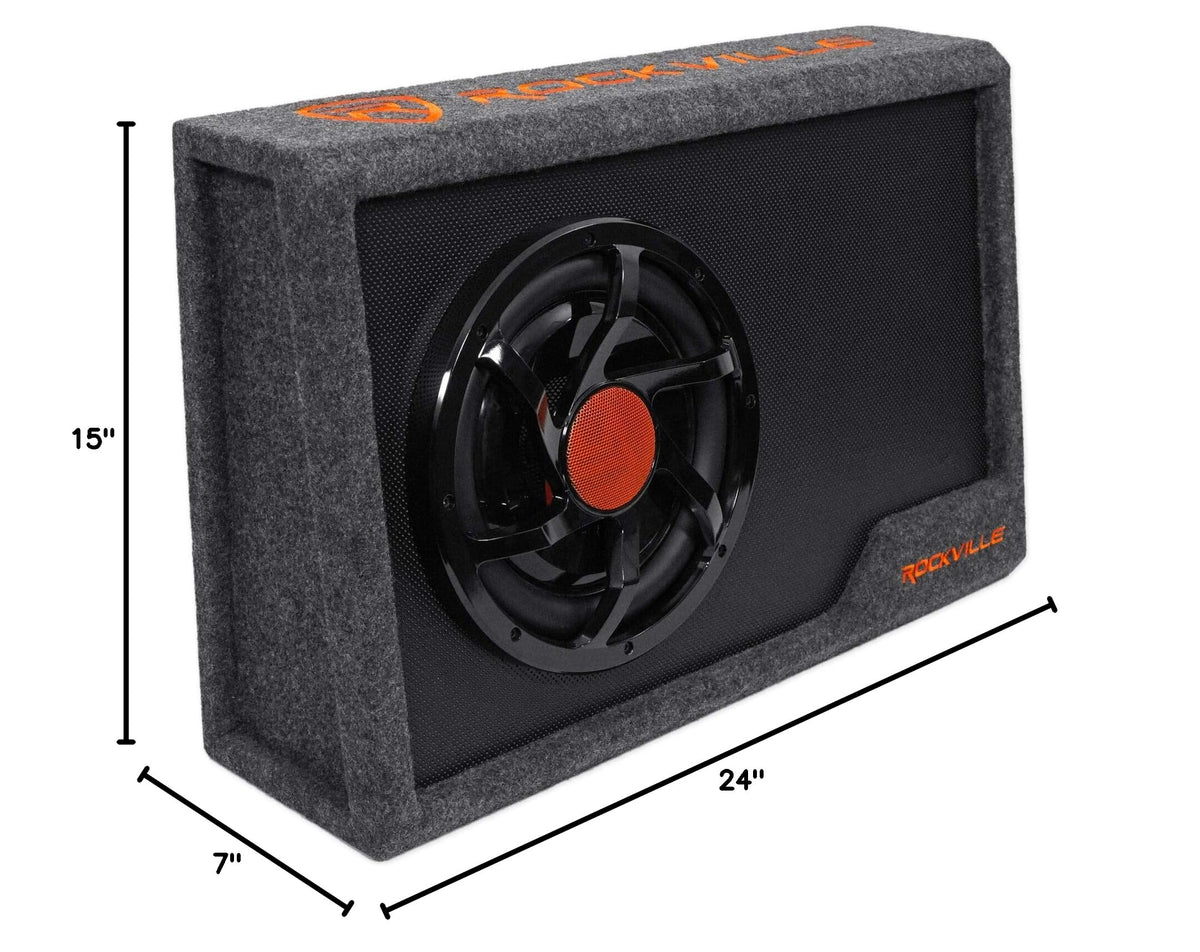 10" Powered Car Subwoofer with Enclosure L482