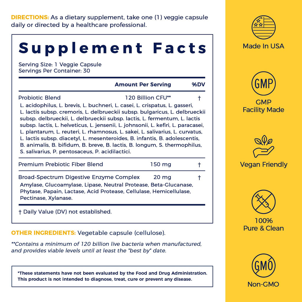 Probiotics 120 Billion CFU 36 Strains 30ct M554