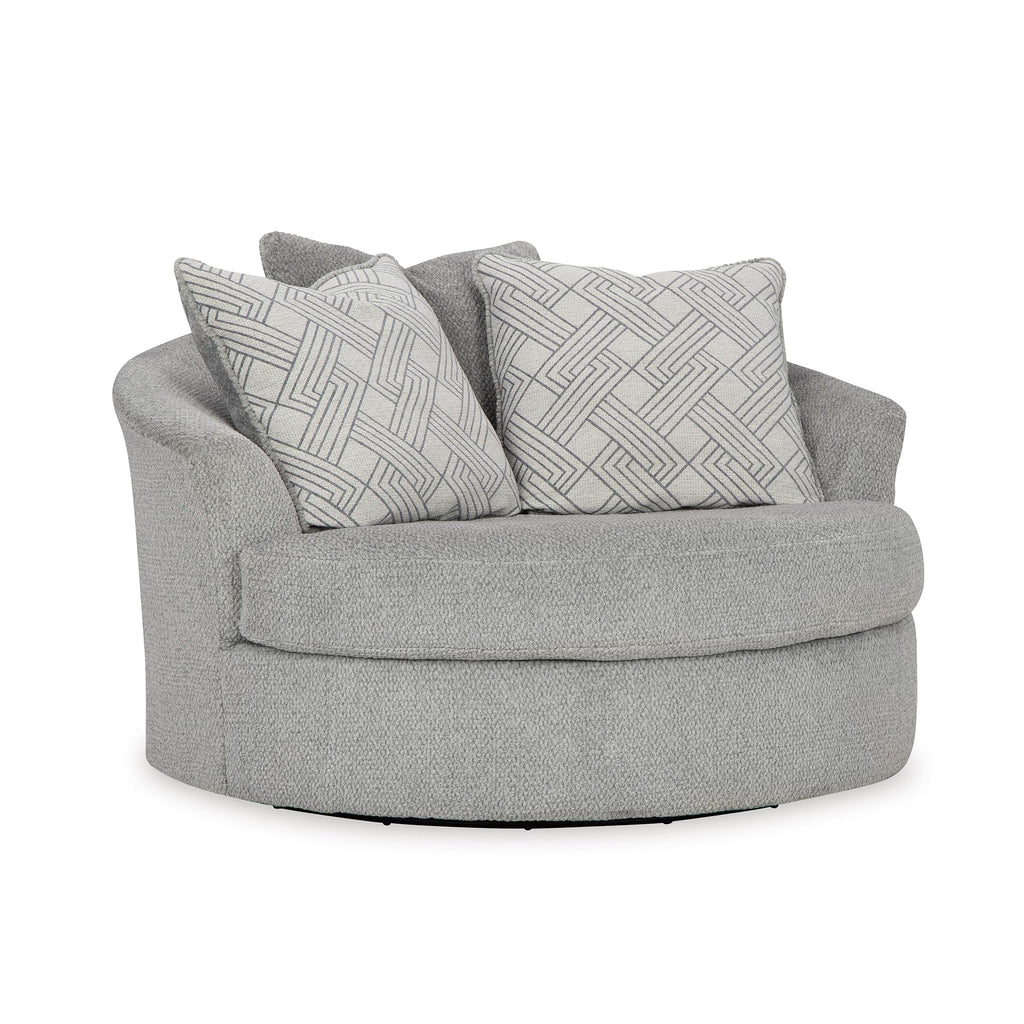 Round Velvet Oversized Swivel Accent Chair I483717