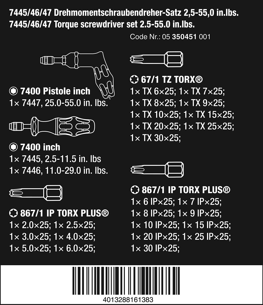 Torque Screwdriver Set C334