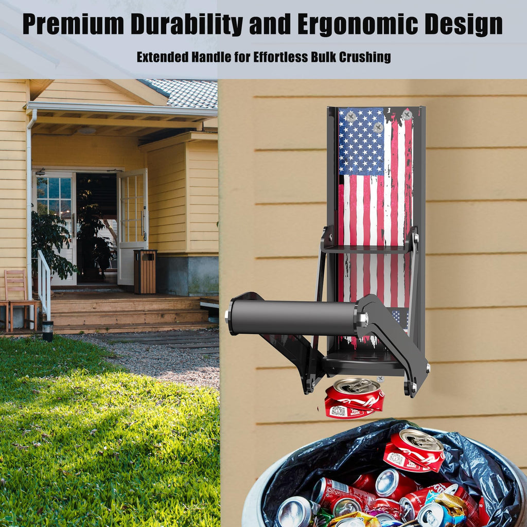 Wall Mounted Heavy Duty Metal Can Crusher for 12 oz & 16 oz Aluminum Cans B57523