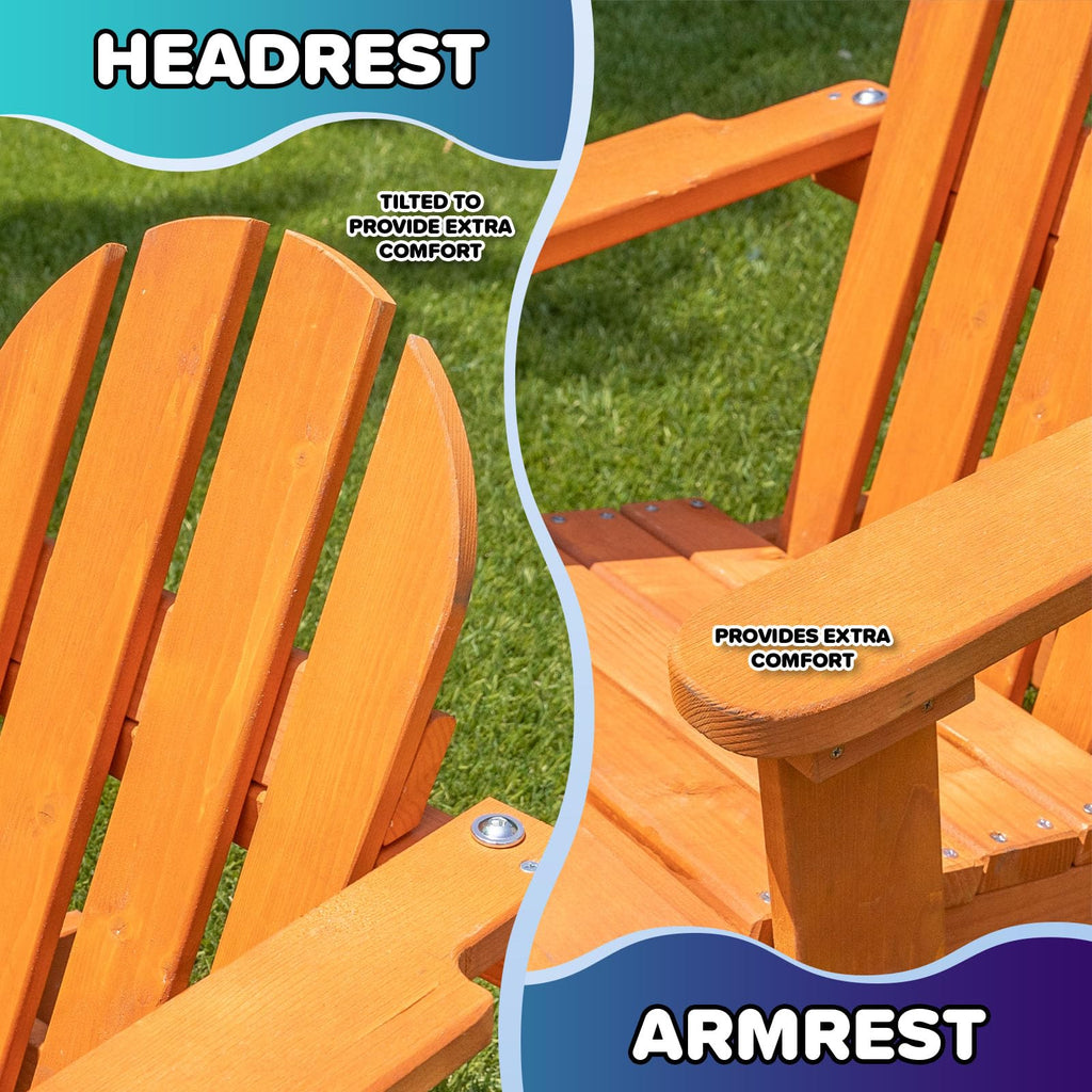Brown Wooden Adirondack Chair D1003