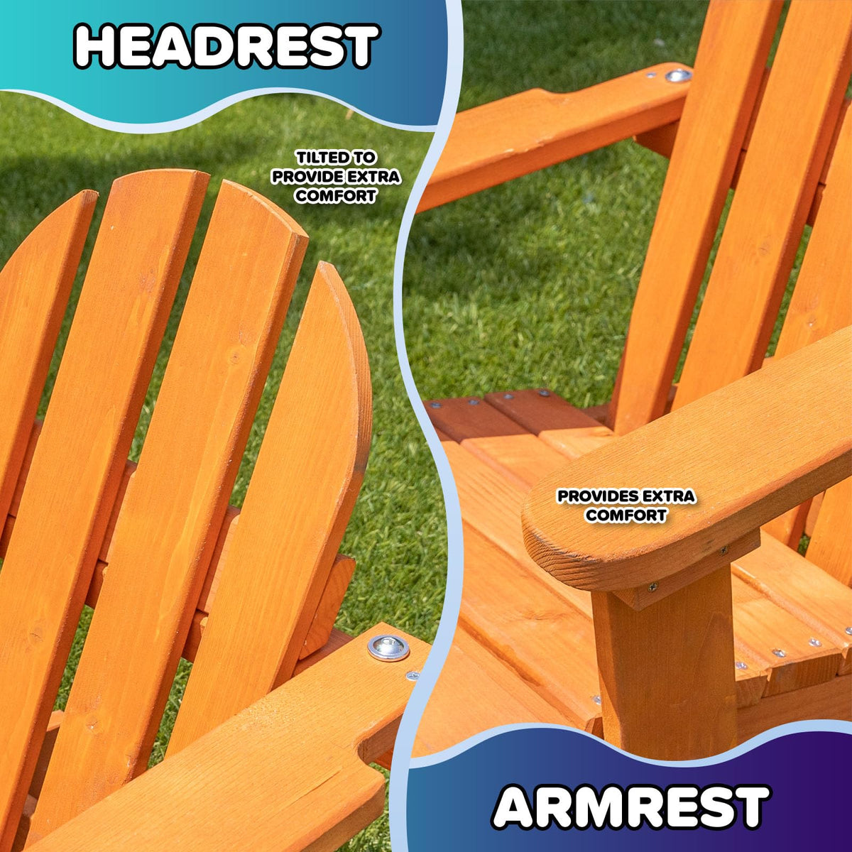 Brown Wooden Adirondack Chair D1003