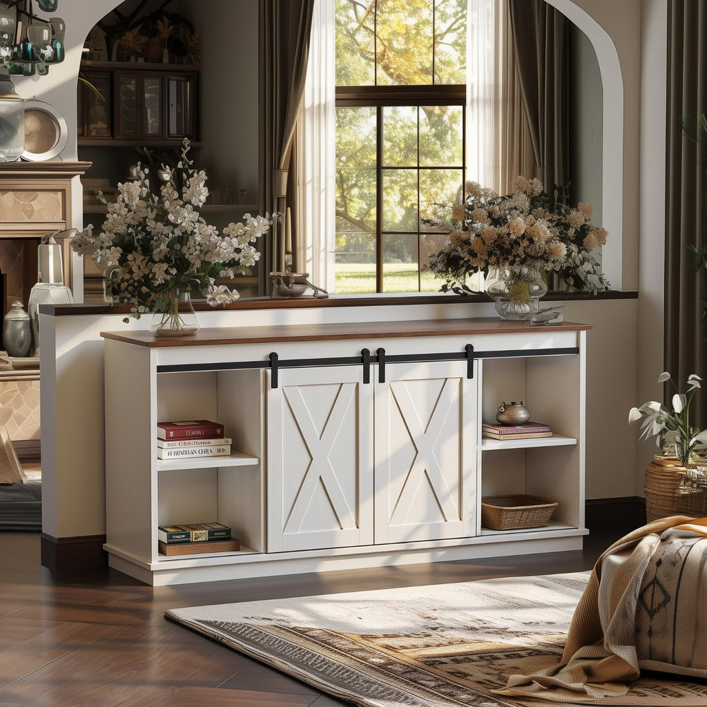 White 65 Inch Wood TV Stand R495170
