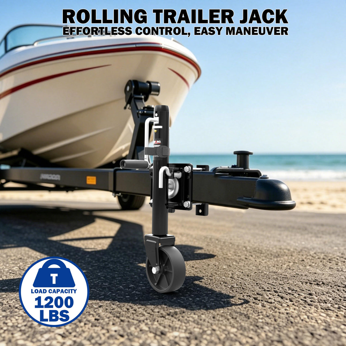 Boat Trailer Jack with Wheel, 10" Lift O305