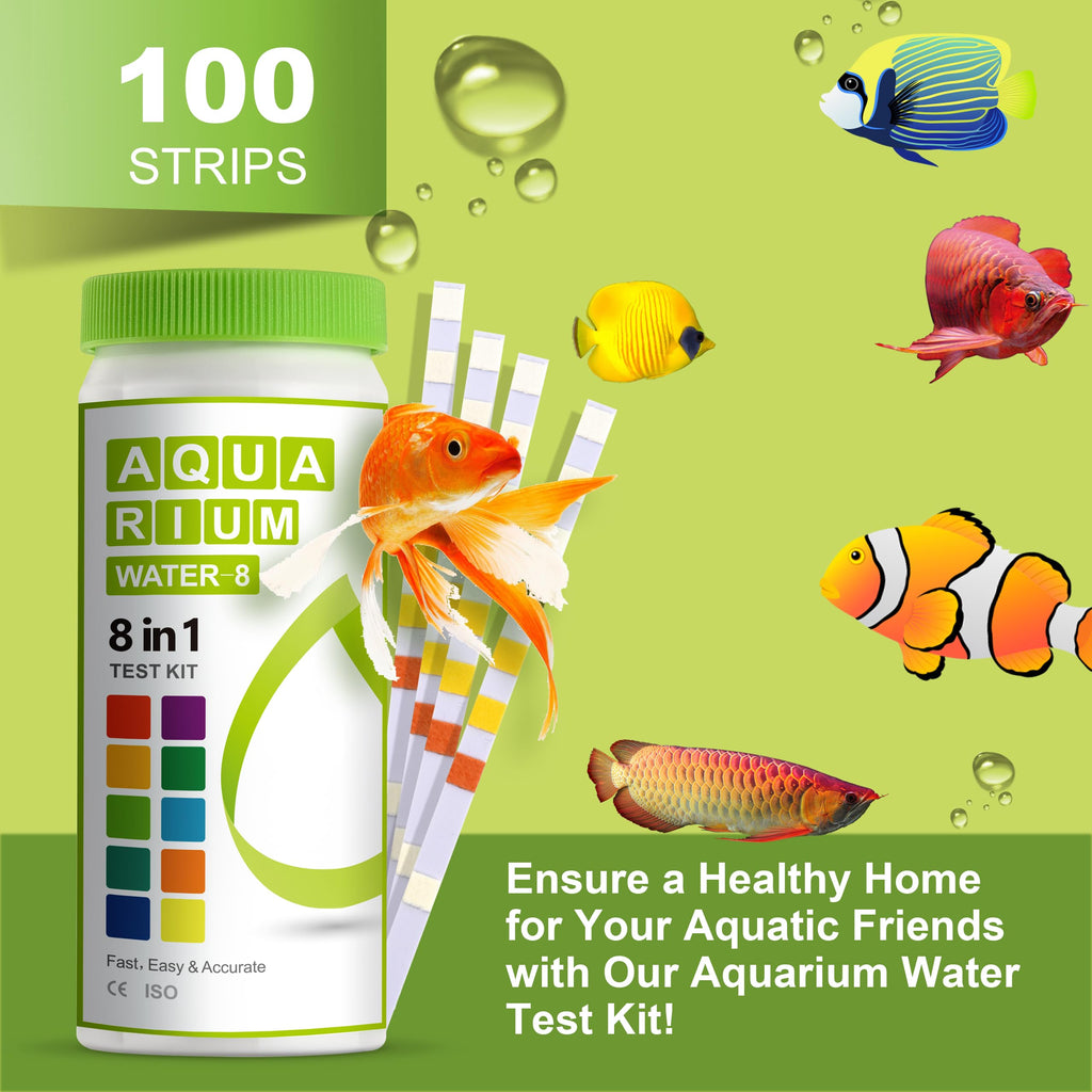 Aquarium Ammonia Test Strips 8-in-1 100 Strips W7870