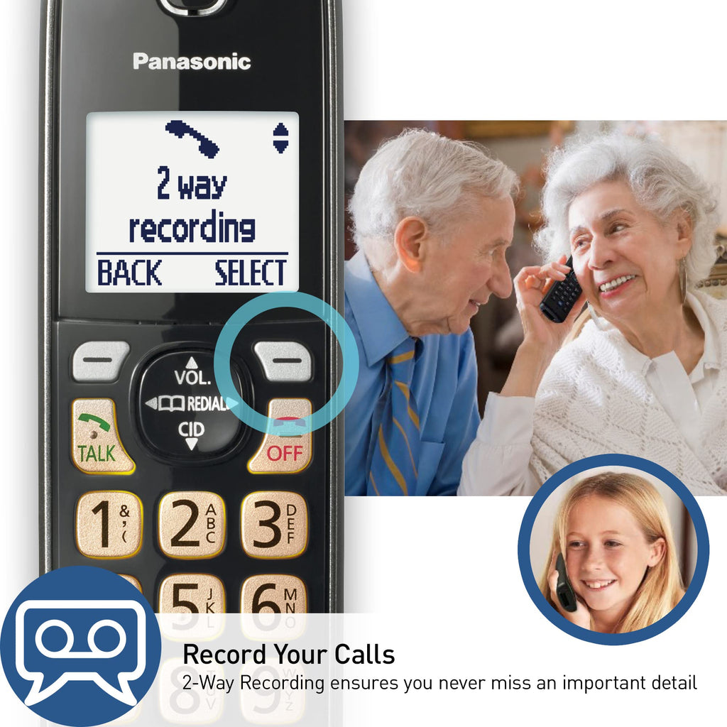 Cordless Phone with Answering Machine, 3 Handset A998